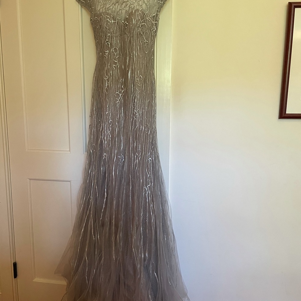 Rene Ruiz silver gown size 2